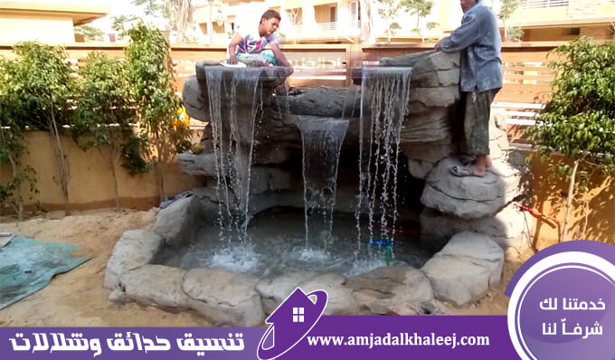 شركة تصميم شلالات بجدة وأفضل معلم تركيب نوافير بجده وتجميل حدائقكم بأجمل الشلالات والنوافير