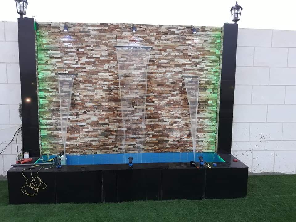 معلم تصميم وتركيب شلالات ونوافير جده