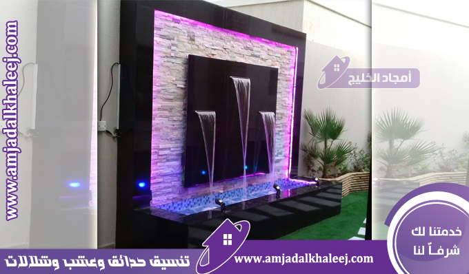 تصميم شلالات أبها والجنوب: توريد وتركيب نوافير وديكورات مائية