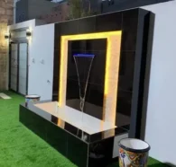 تصميم شلالات بالقطيف | توريد وتركيب شلالات جدارية ونوافير حديثة